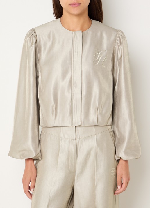 Fifth House Manouk cropped jack met glanzende finish en logoborduring