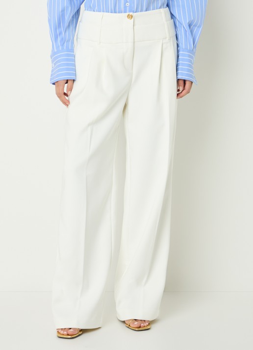 Fifth House Melodi high waist straight fit pantalon met steekzakken