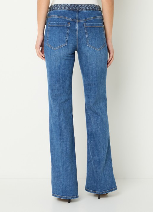 Fifth House Merlin high waist flared jeans met medium wassing - achterkant 4 indigo