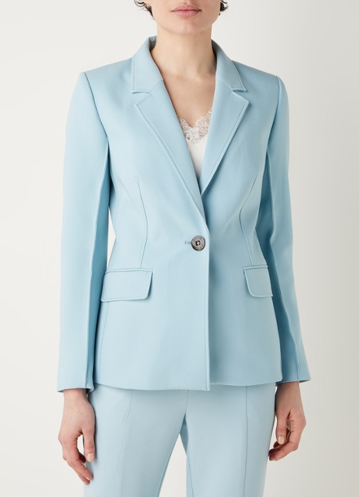 Fifth House Nenzo blazer met klepzakken - detail 4 lichtblauw
