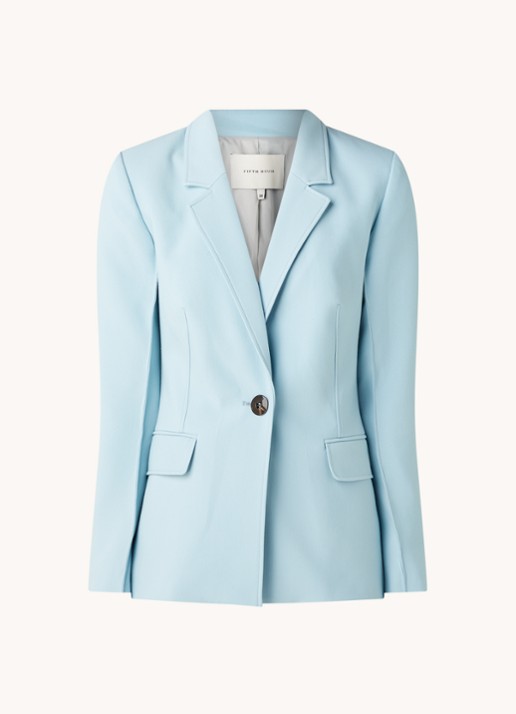 Fifth House Nenzo blazer met klepzakken - voorkant lichtblauw