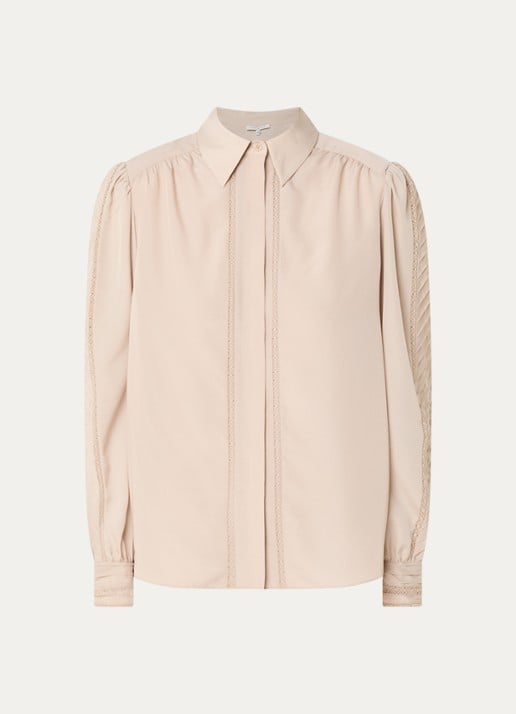 Fifth House Nicoll blouse met logoborduring - voorkant wit