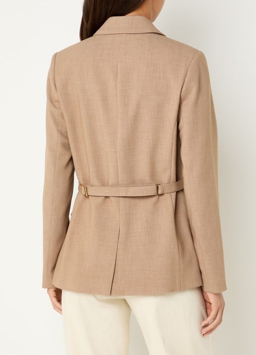 Fifth House Paloma asymmetrische blazer met klepzakken - achterkant 2 camel