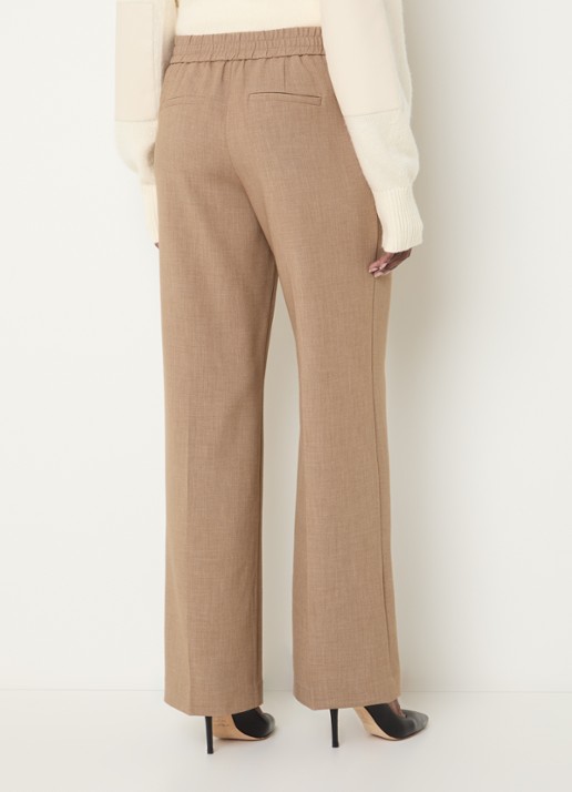 Fifth House Paloma high waist straight fit pantalon met steekzakken - achterkant camel