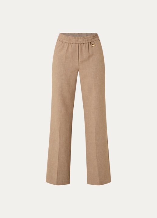 Fifth House Paloma high waist straight fit pantalon met steekzakken - voorkant 3 camel