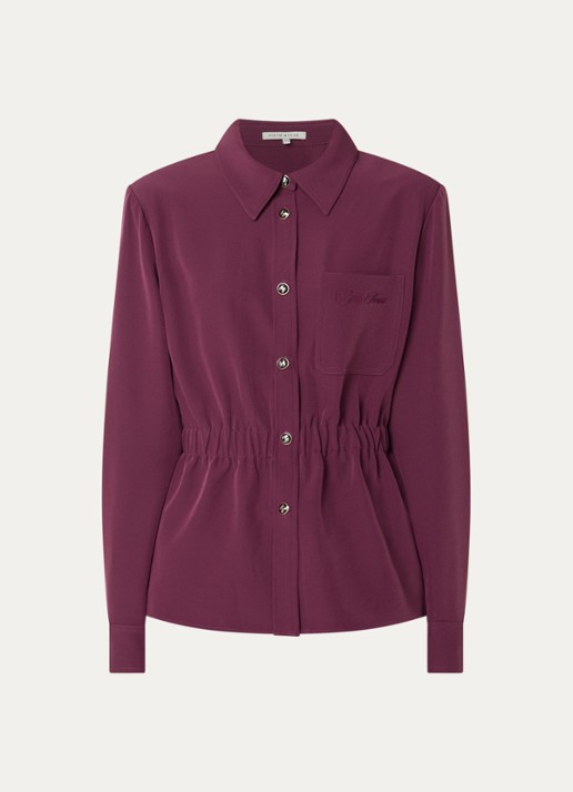 Fifth House Peggi blouse met borstzak - voorkant paars