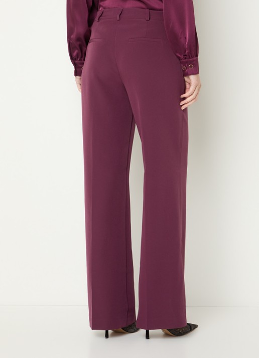 Fifth House Peggi high waist wide fit pantalon met opgestikte zakken - achterkant 3 paars