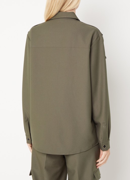 Fifth House Phelia blouse met kraag - achterkant 2 groen