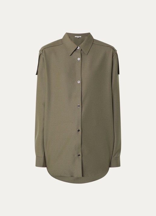 Fifth House Phelia blouse met kraag - voorkant 3 groen