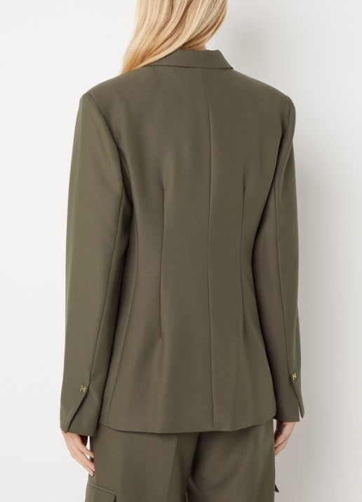 Fifth House Phelia double-breasted blazer met klepzakken - achterkant groen