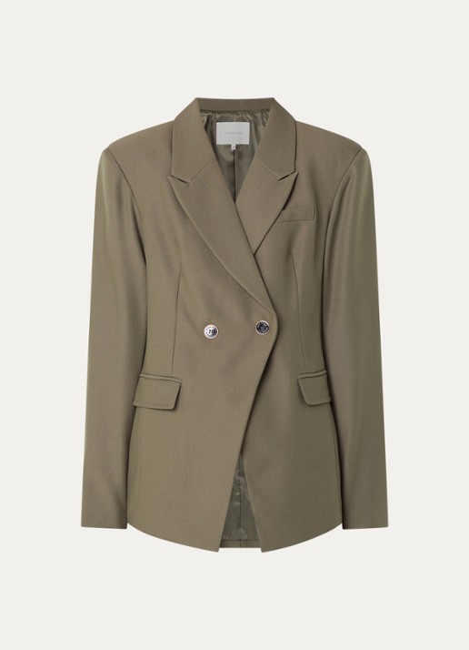 Fifth House Phelia double-breasted blazer met klepzakken - voorkant 3 groen