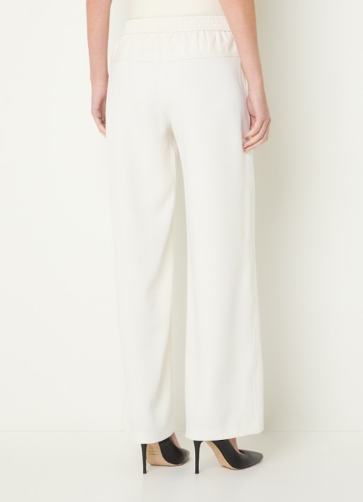 Fifth House Prue high waist wide fit pantalon met steekzakken - achterkant 4 gebroken wit