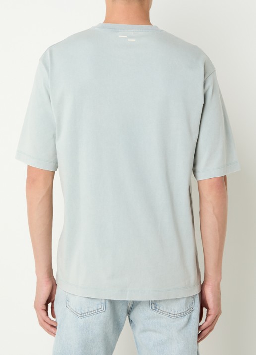 Filling Pieces Boxy T-shirt met logo - achterkant 3 lichtblauw