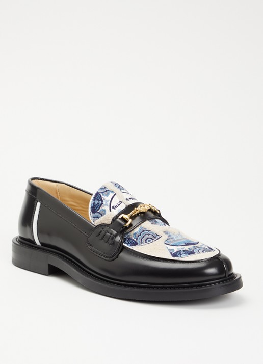 Filling Pieces Broken Plate loafer van leer met borduring