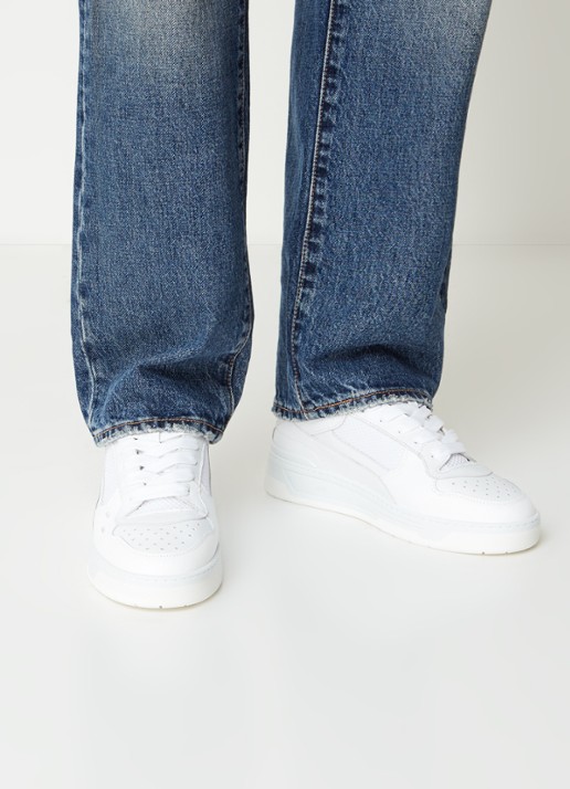 Filling Pieces Cruiser Crumbs sneaker met leren details - voorkant 2 wit