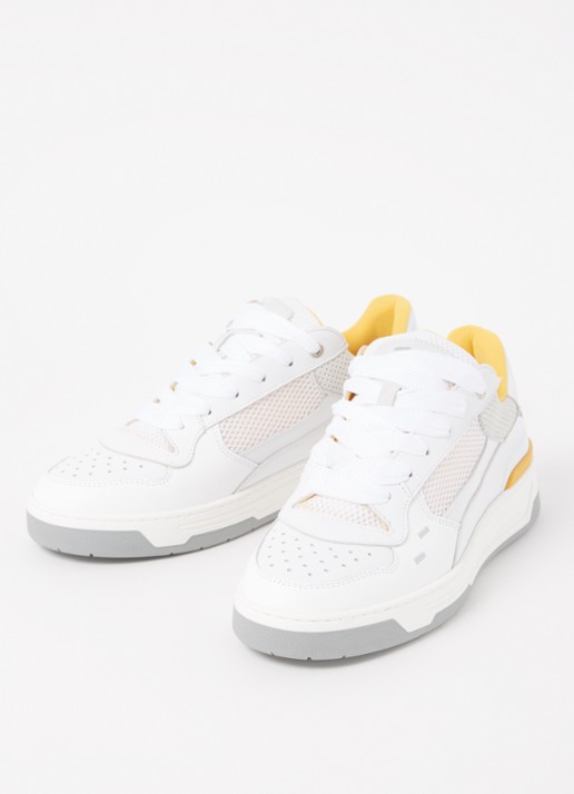 Filling Pieces Cruiser sneaker van kalfsleer met mesh details - Bijenkorf Edition  - detail wit