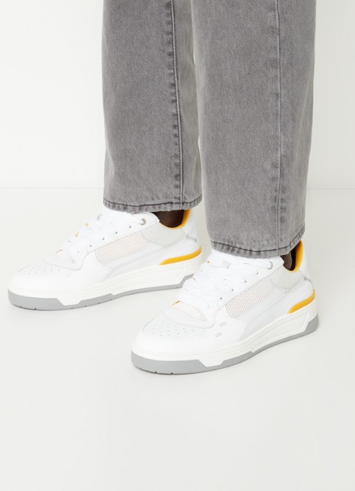 Filling Pieces Cruiser sneaker van kalfsleer met mesh details - Bijenkorf Edition  - voorkant 7 wit