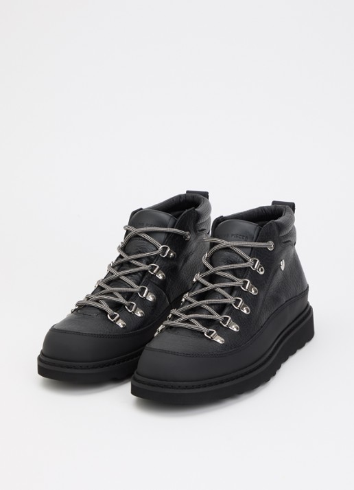Filling Pieces Glacier veterboot van leer - detail zwart