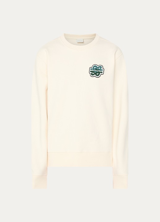 Filling Pieces Gowtu sweater van  katoen met logo - voorkant creme