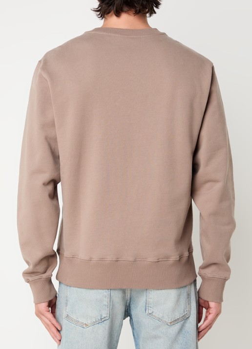Filling Pieces Gowtu sweater van  katoen met logo - achterkant 2 lichtbruin