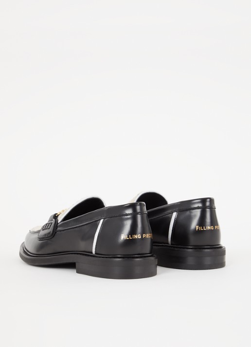 Filling Pieces Human Black loafer van leer - achterkant 6 zwart