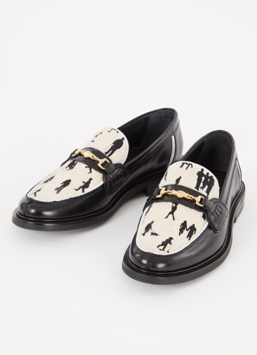 Filling Pieces Human Black loafer van leer - detail 3 zwart