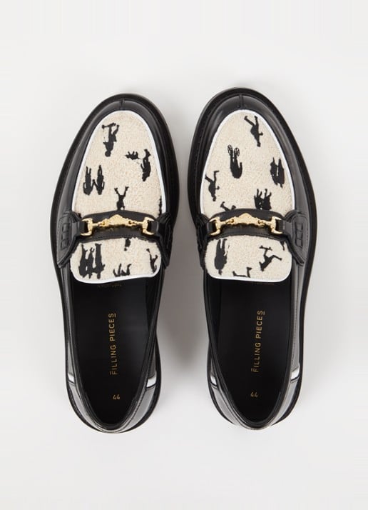 Filling Pieces Human Black loafer van leer - detail 4 zwart