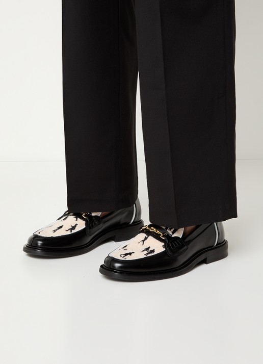 Filling Pieces Human Black loafer van leer - voorkant 2 zwart