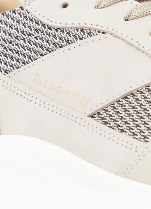 Filling Pieces Jet Runner sneaker van mesh met nubuck details - detail 7 lichtgrijs