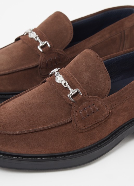Filling Pieces Loafer van suède - detail 6 hazelnootbruin