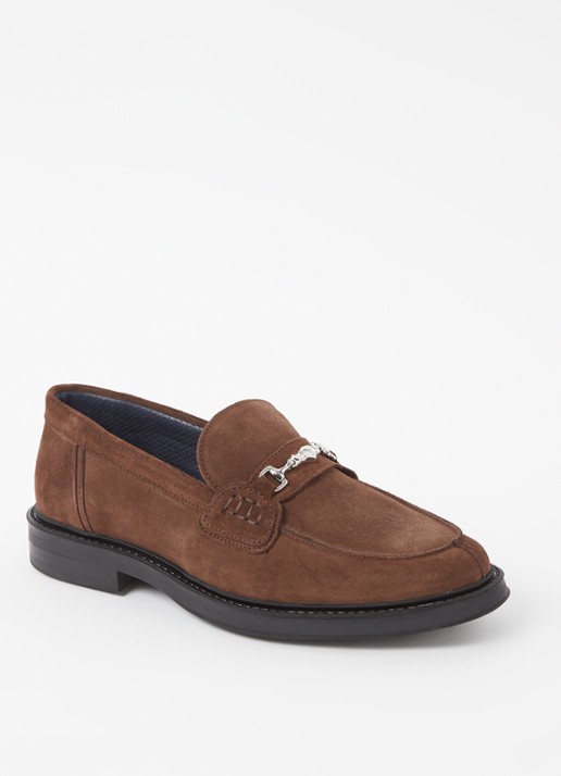 Filling Pieces Loafer van suède - voorkant hazelnootbruin