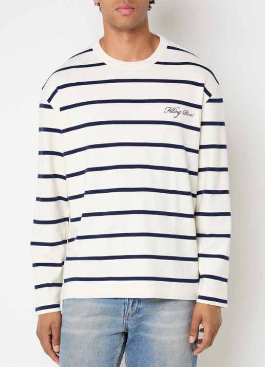 Filling Pieces Long sleeve met logo en streepprint