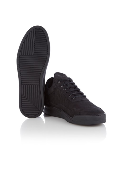 Filling Pieces Low Top Ghost Microlane sneaker van nubuck - detail 3 zwart
