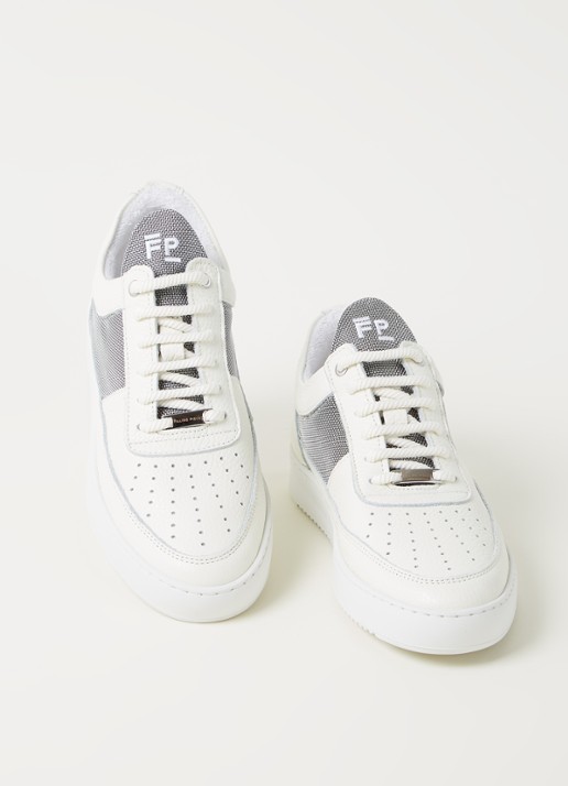 Filling Pieces Low Top Ripple sneaker met leren details - detail blauw