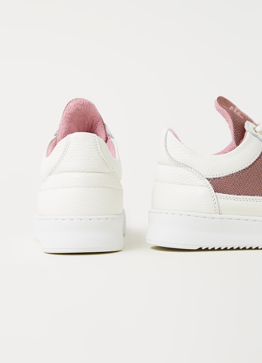 Filling Pieces Low Top Ripple sneaker met leren details - detail 4 roze