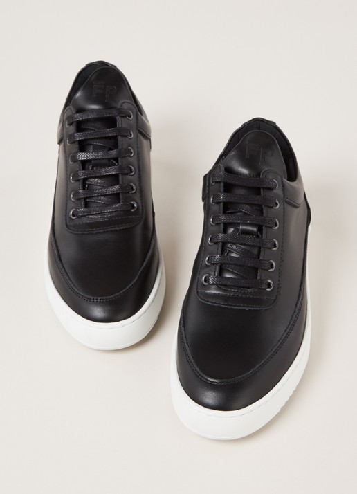 Filling Pieces Low Top Ripple sneaker van lamsleer - detail 2 zwart
