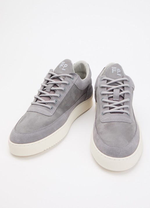 Filling Pieces Low Top sneaker van suède - detail 2 grijs