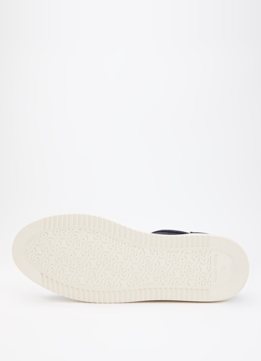 Filling Pieces Low Top sneaker van suède - detail 4 donkerblauw