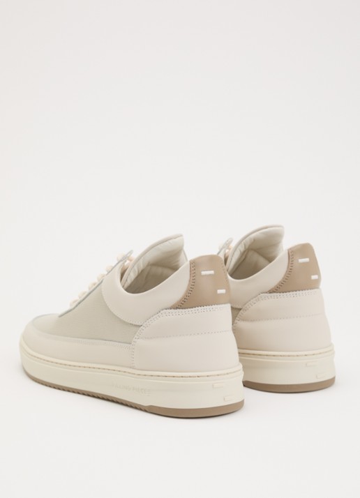 Filling Pieces Low Top Tech Cumbs sneaker van leer - achterkant 2 creme