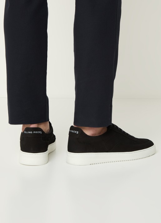 Filling Pieces Mondo 2.0 Ripple sneaker van nubuck - voorkant 2 zwart