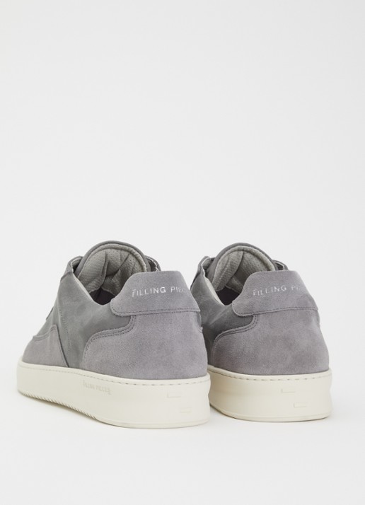 Filling Pieces Mondo Grain sneaker van suède - achterkant grijs