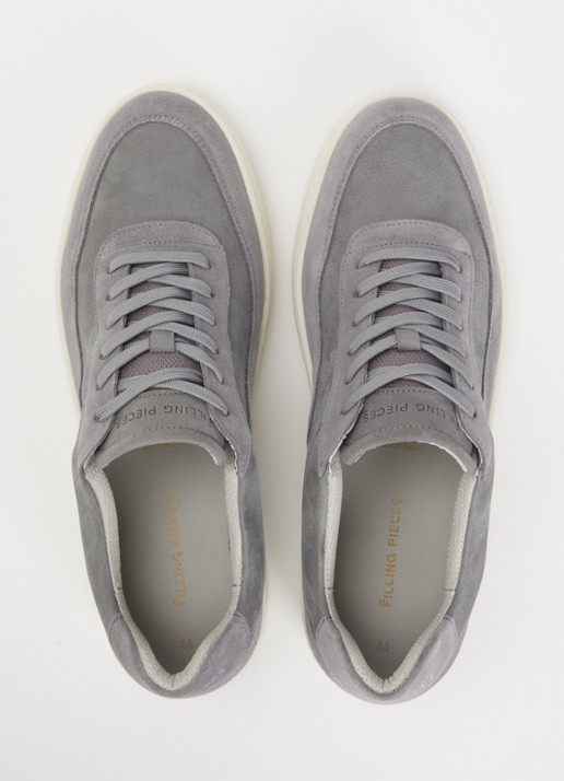 Filling Pieces Mondo Grain sneaker van suède - detail 3 grijs