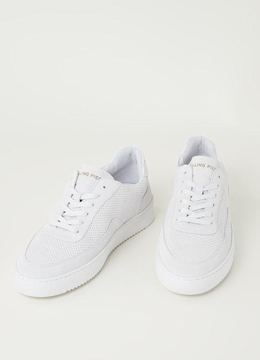 Filling Pieces Mondo Ripple sneaker van suède - detail 2 gebroken wit
