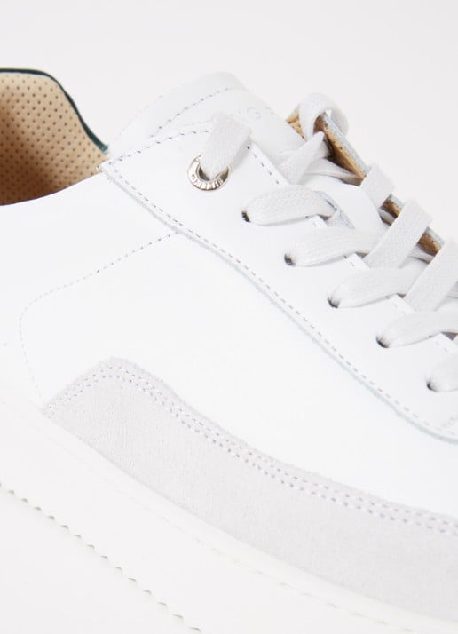 Filling Pieces Mondo sneaker van leer met suède details - detail 8 wit