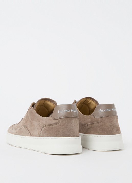 Filling Pieces Mondo sneaker van suède  - achterkant 3 zand