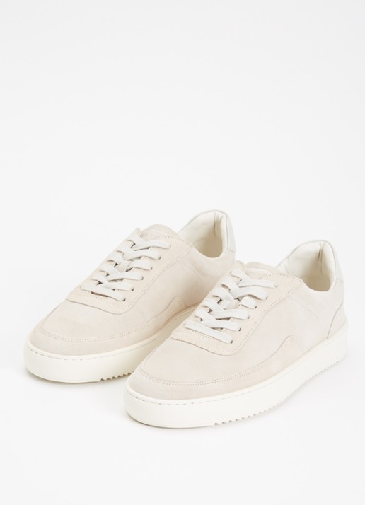 Filling Pieces Mondo sneaker van suède - detail beige