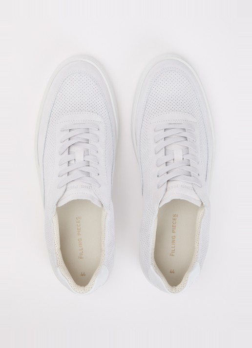 Filling Pieces Mondo sneaker van suède  - detail 4 wit