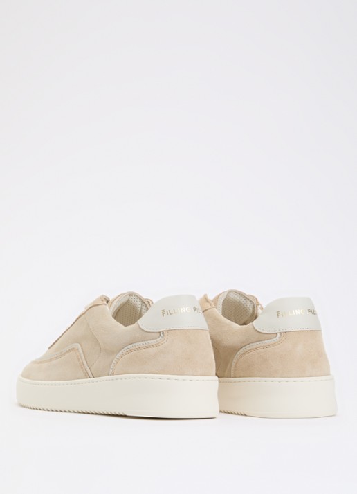 Filling Pieces Mondo Stack sneaker van suède - achterkant 5 beige