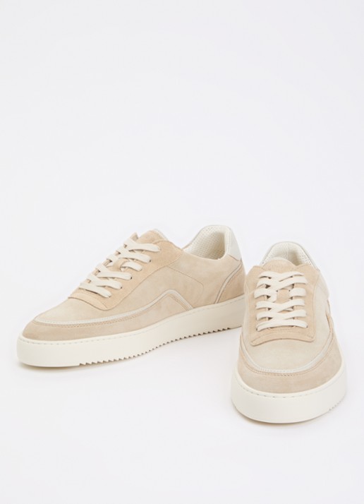 Filling Pieces Mondo Stack sneaker van suède - detail beige
