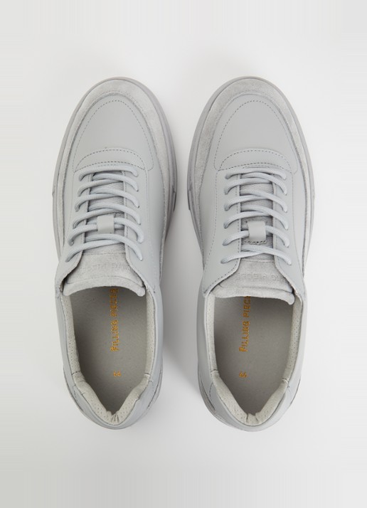 Filling Pieces Mondo Viera sneaker van leer met suède details - detail 2 grijs